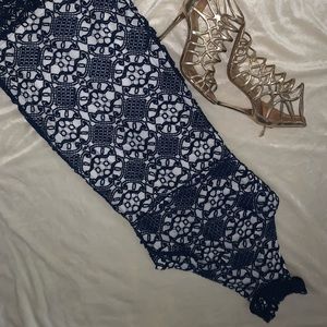 Blue and White dress